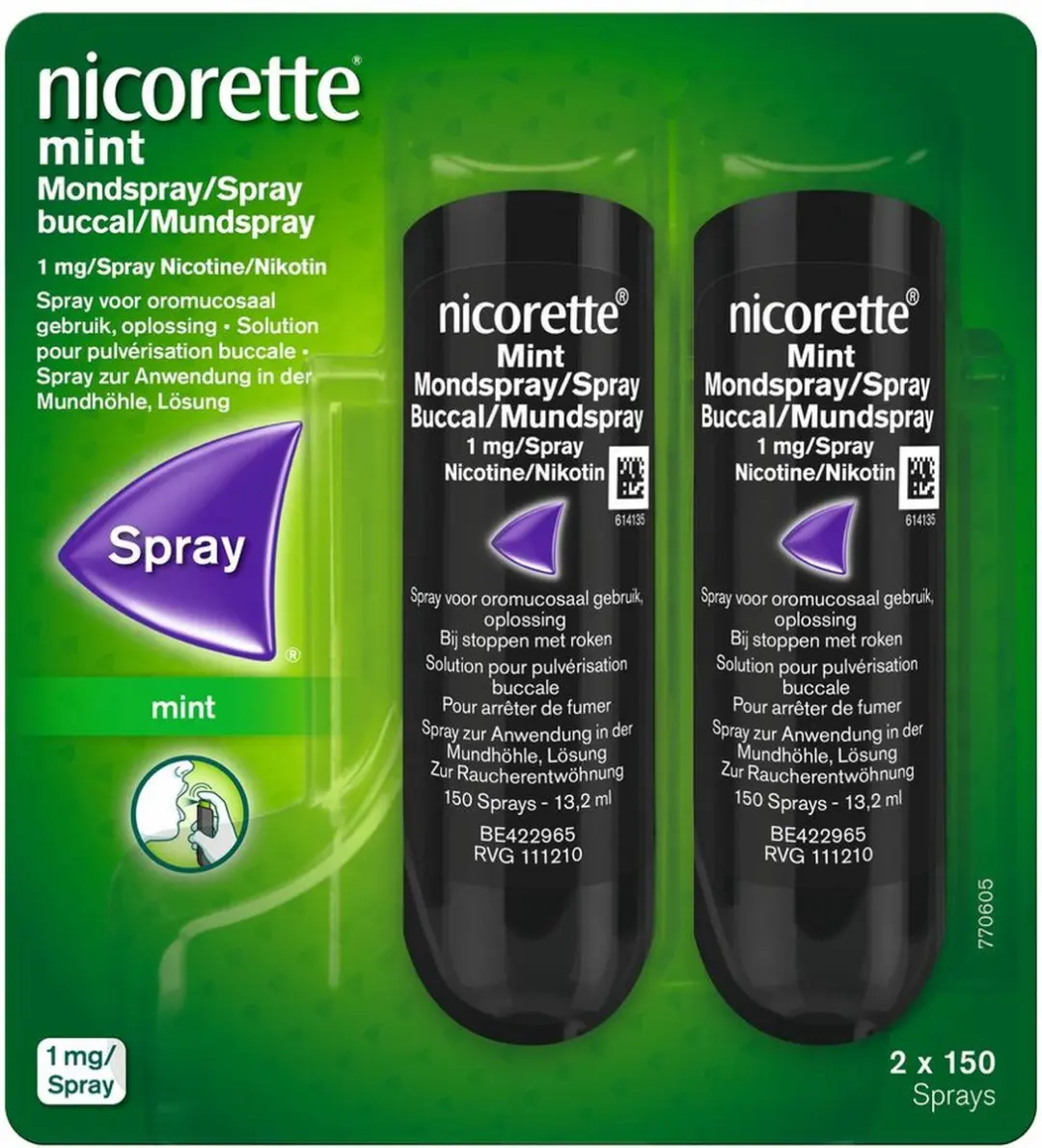 Nicorette Mint Mondspray 1mg - 20 Stuks