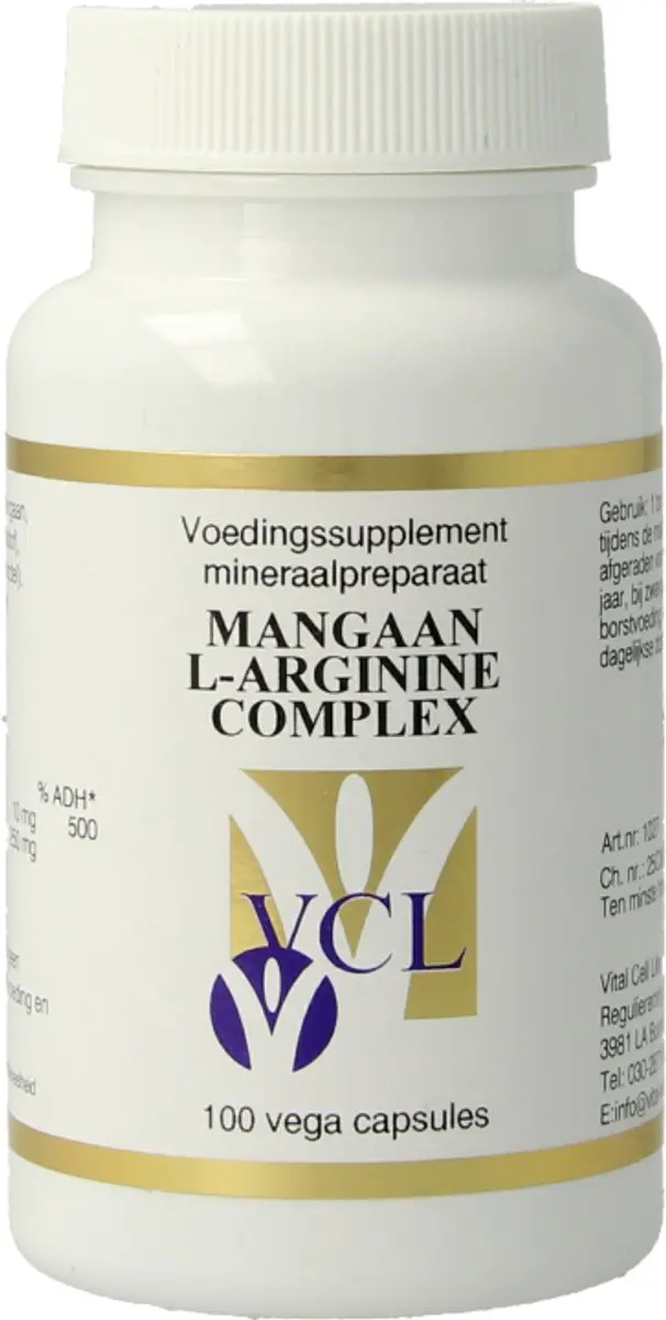 Vital Cell Life Mangaan/L-Arginine Complex 100mg - 100 Stuks