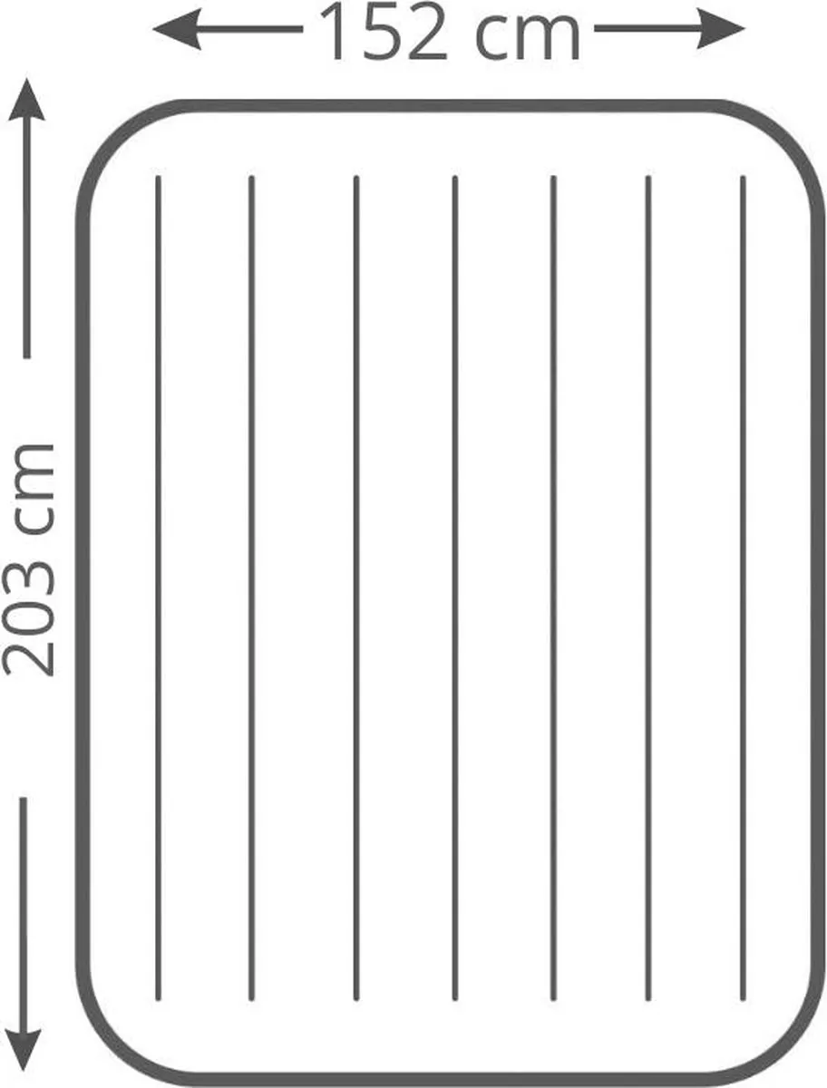 Intex Downy Luchtbed 2 Persoons - 203x152x25cm Groen