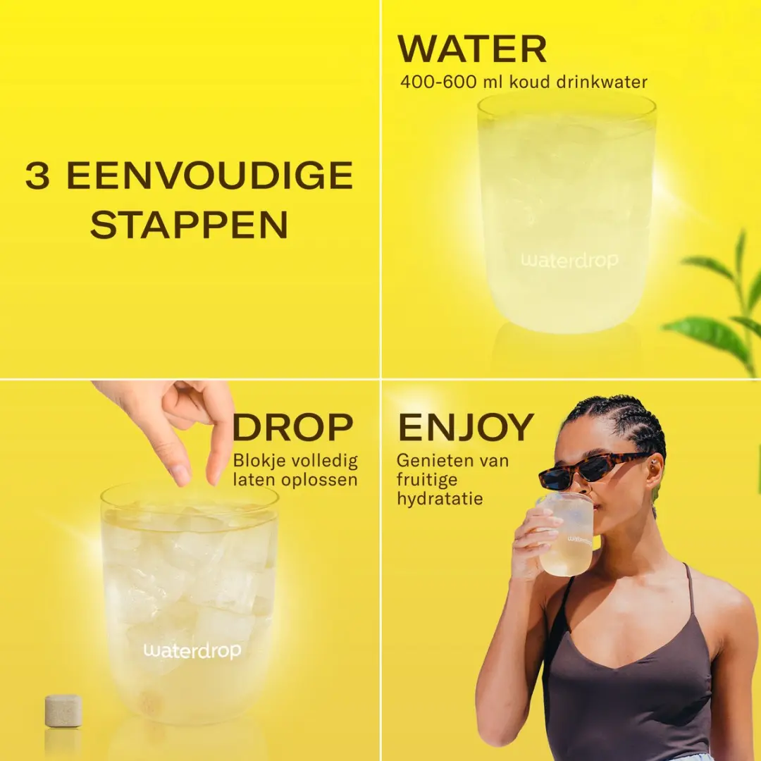 Waterdrop Ice Tea Citroen Bruistabletten 36 Stuks - 72g