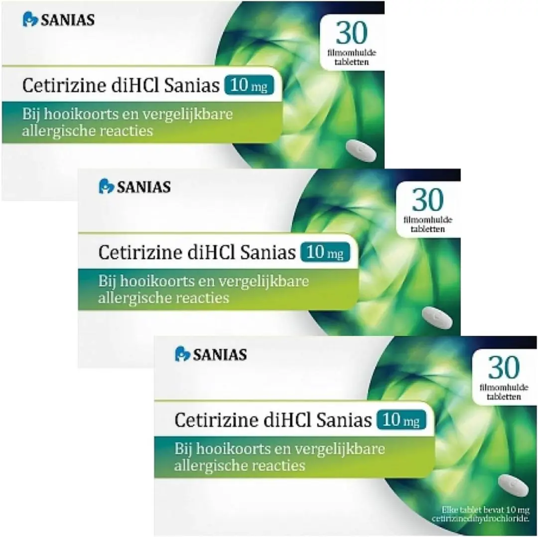 Sanias Cetirizine 10mg Allergietabletten - 90 Stuks