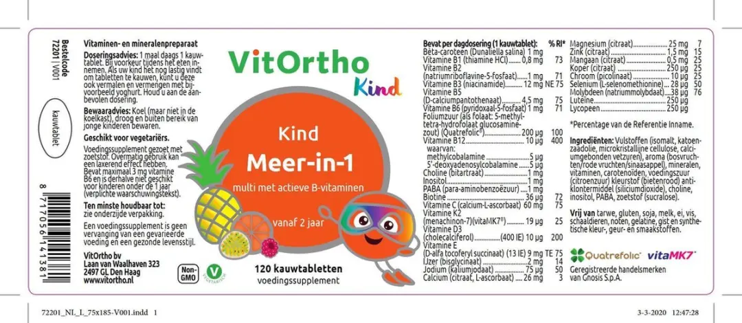 VitOrtho Meer in 1 Kind 120 Tabletten