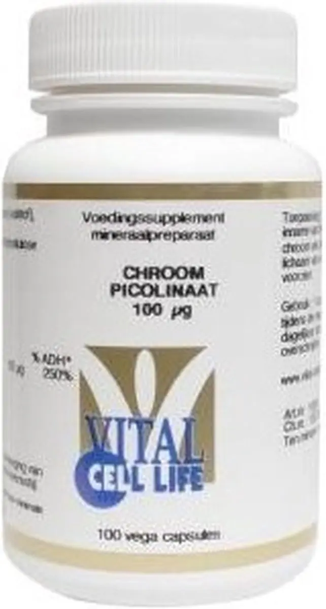Vital Cell Life Chroom Picolinaat 100mcg - 100 Capsules
