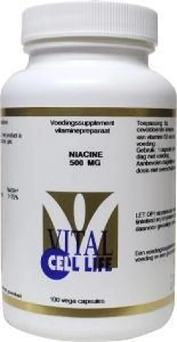 Vital Cell Life Vit B3 Niacine 500mg - 100 Stuks