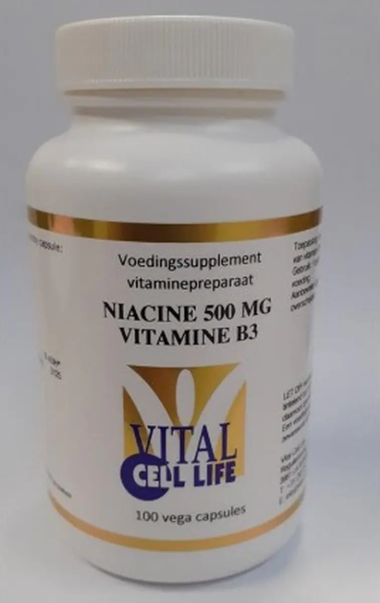 Vital Cell Life Vit B3 Niacine 500mg - 100 Stuks