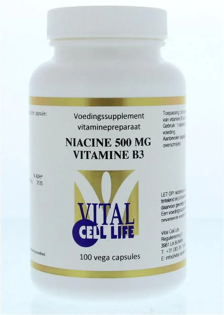 Vital Cell Life Vit B3 Niacine 500mg
