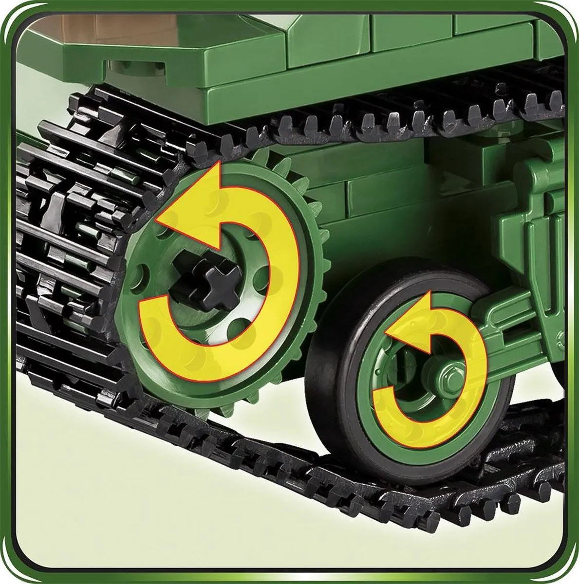 Cobi WWII Sherman M4A3E2 Jumbo Constructiespeelgoed 720 Onderdelen - Groen