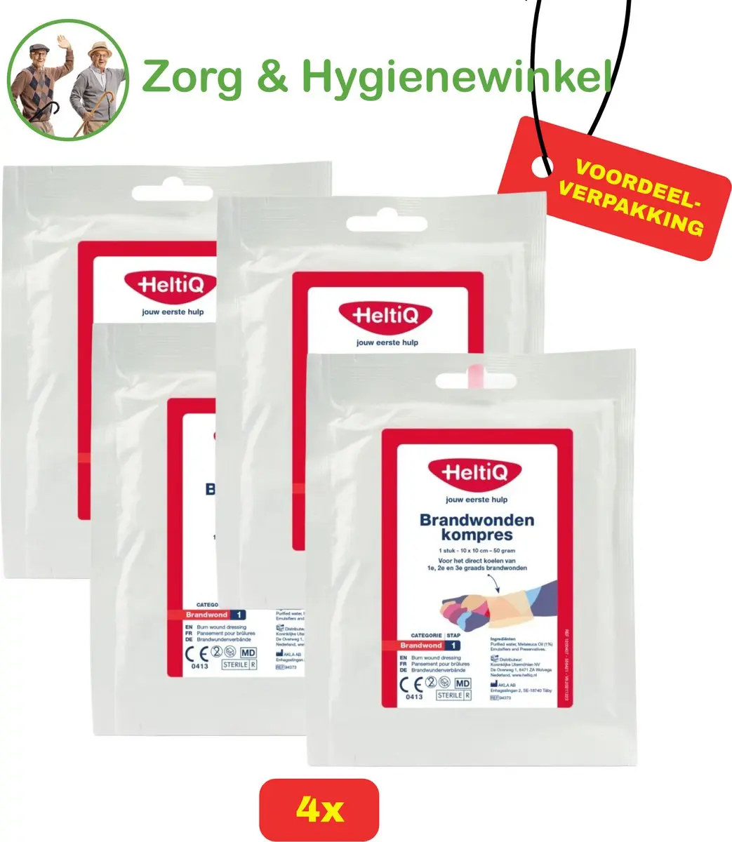 HeltiQ Brandwondenkompres 4x
