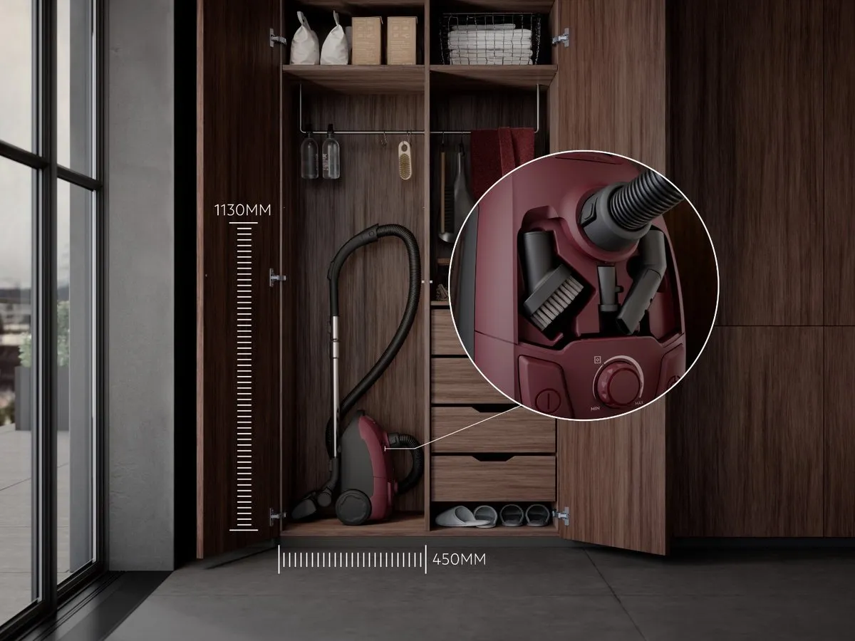 AEG AB51C2DR Stofzuiger 650W - Dark Red