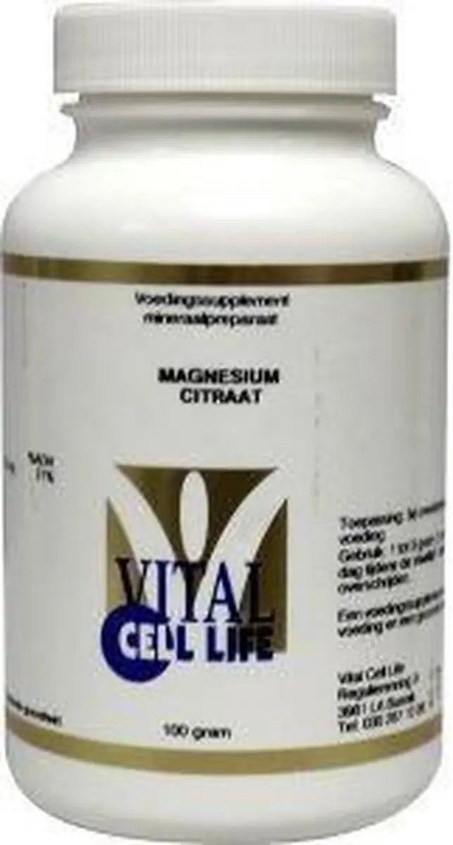 Vital Cell Life Magnesiumcitraat 80mg Poeder 100g