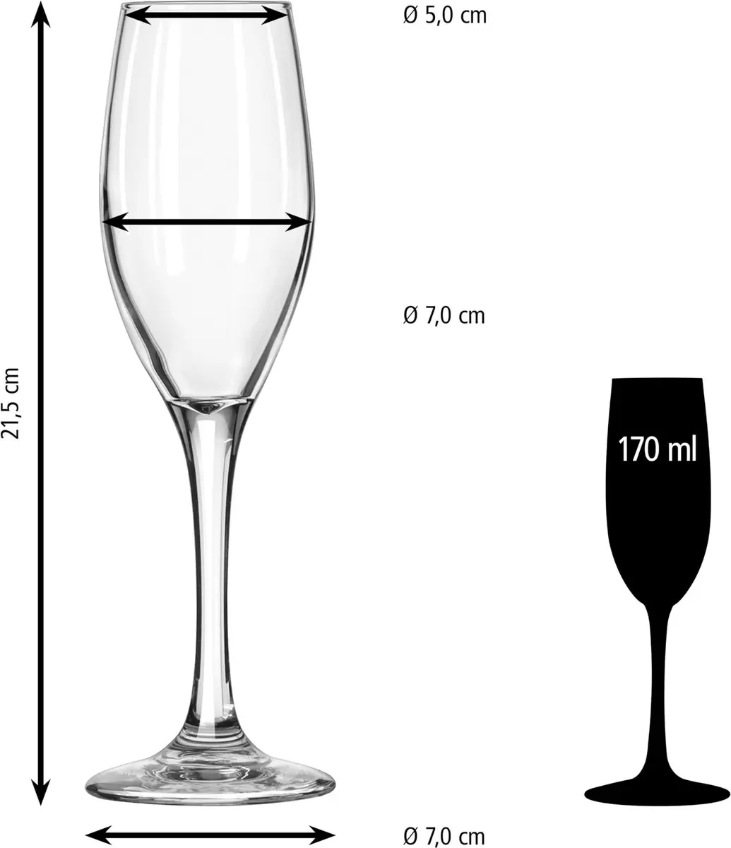 Libbey Perception Champagneglazen 170ml - 12 Stuks