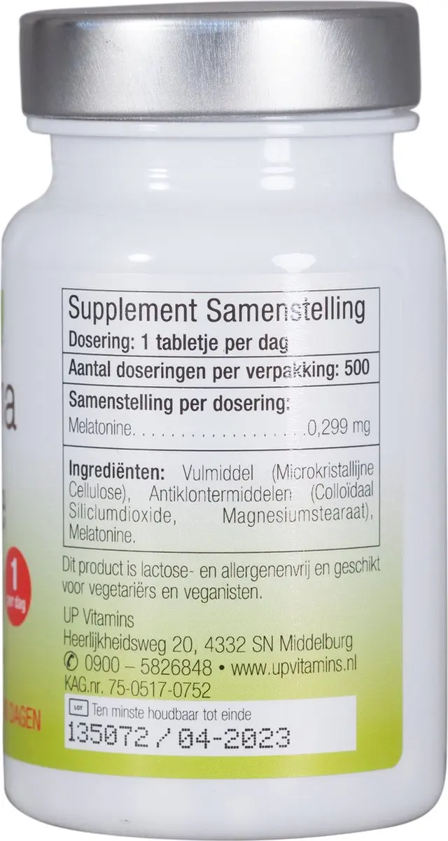 Unipharma Melatonine Puur 0,299mg - 500 Tabletten