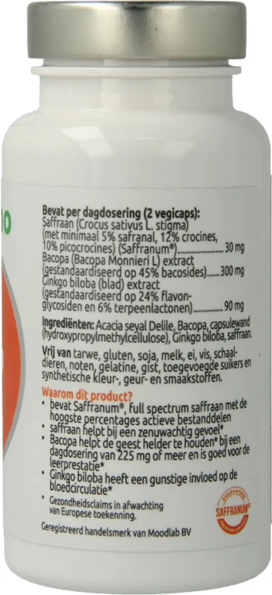 VitOrtho Saffraan Focus 60 Capsules