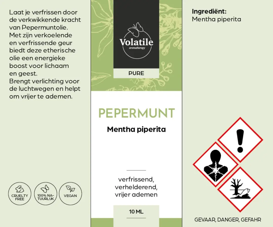 Volatile Pepermunt Etherische Olie 10ml