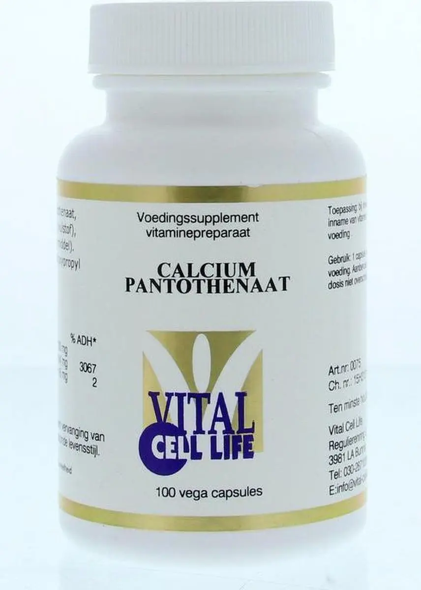 Vital Cell Life Vit B5 Calciumpantot 200mg - 100 Stuks