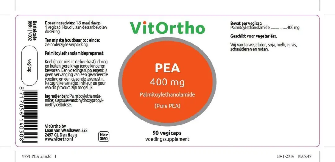 VitOrtho PEA 400mg 90 Vegicaps