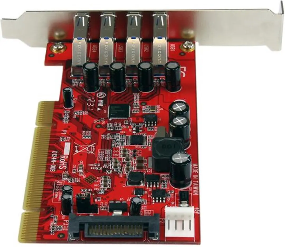 Startech PCIUSB3S4 USB 3.0 Kaart - 4 Poorten - Zilver