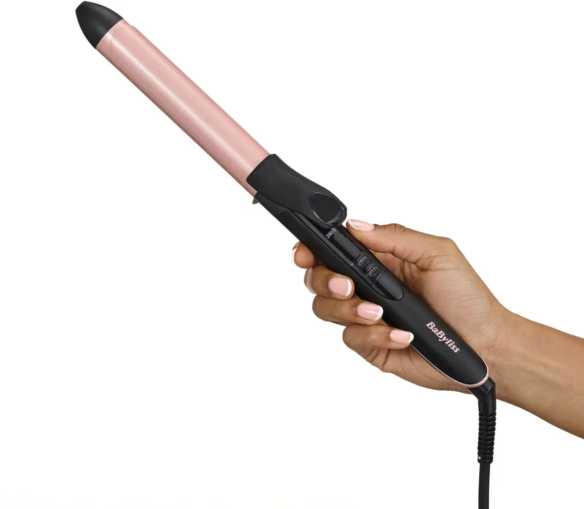 Babyliss Rose-Quartz 25mm Krultang C451E - 6 Temperaturen - Roze/Zwart