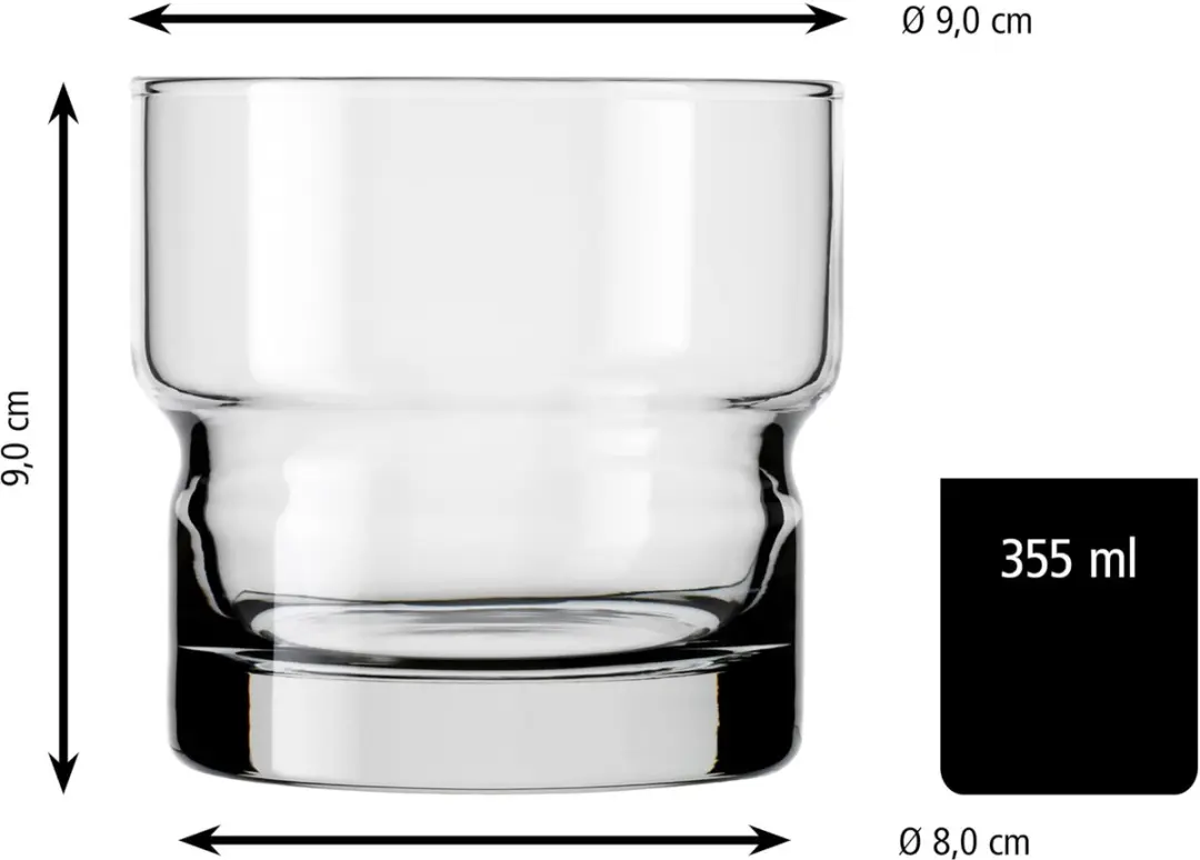 Libbey Newton D.O.F. Whiskyglas 355ml - 12 Stuks