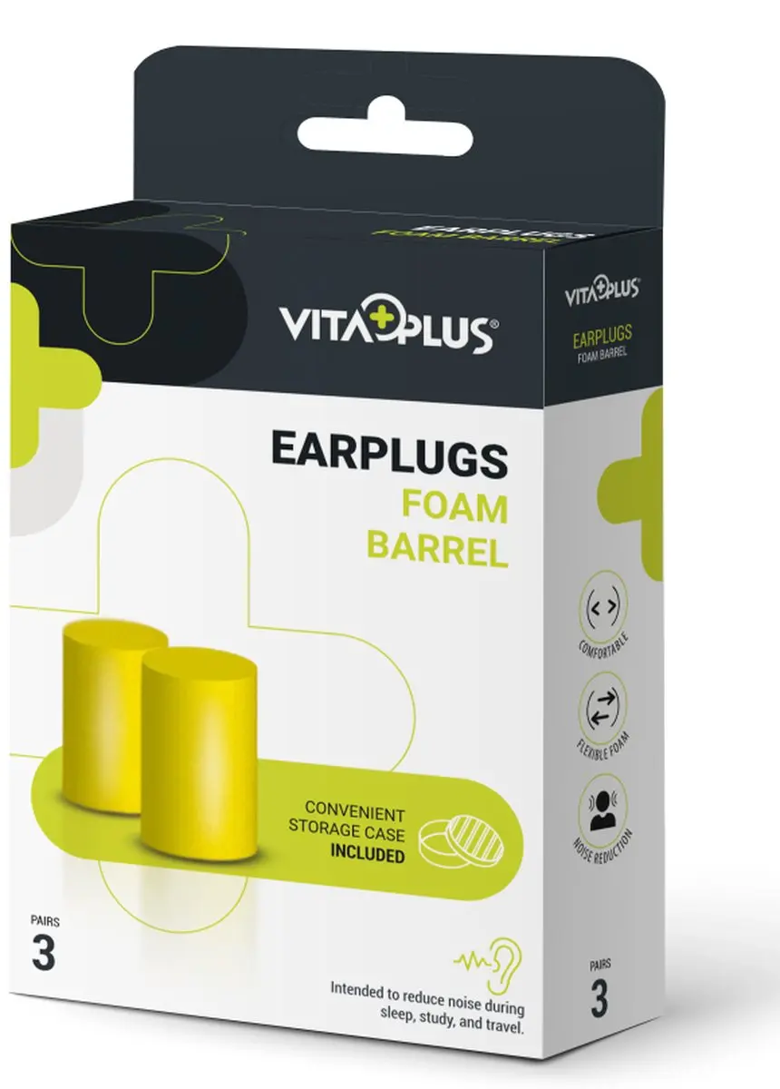 Vitaplus Earplugs Foam Barrel