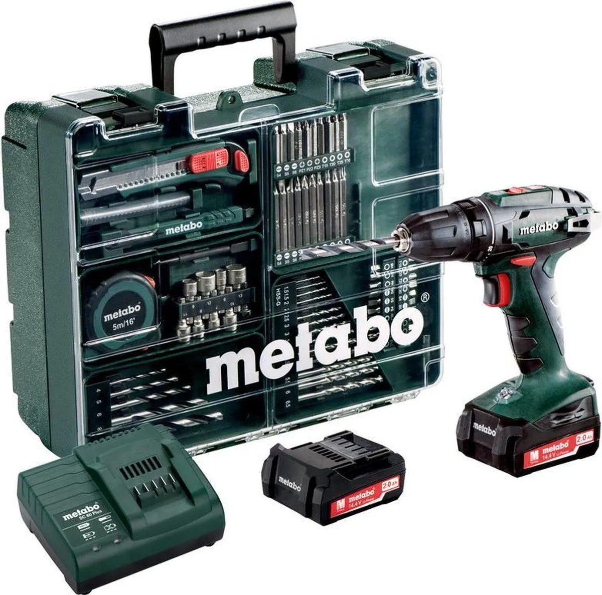 Metabo BS 14.4 Set 602206880 Boor-/schroefmachine - 2x 2.0Ah - 73-delig - afbeelding 2 van 2