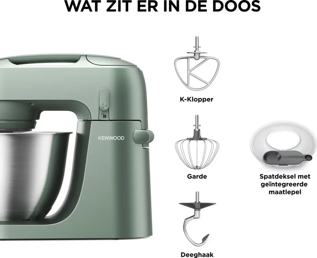 Kenwood GO KZM35.000GR Keukenmachine - 1000W - 4L - Groen
