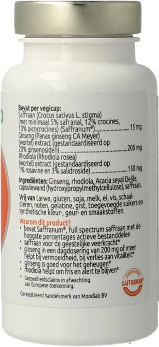 VitOrtho Saffraan Vitaal 60 Capsules