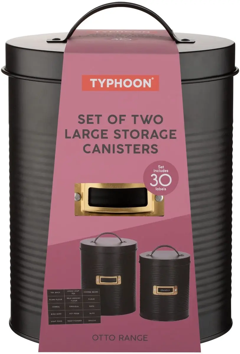 Typhoon Otto Zwarte Opslagcontainers 3.5L - 2 Stuks - afbeelding 2 van 6