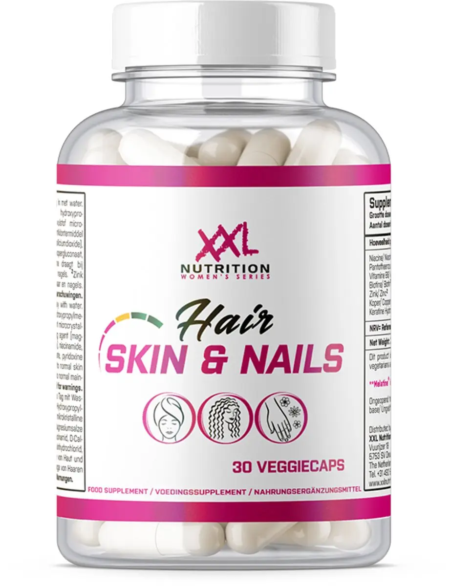 XXL Nutrition Hair Skin & Nails Beauty Supplement 30 Veggiecaps