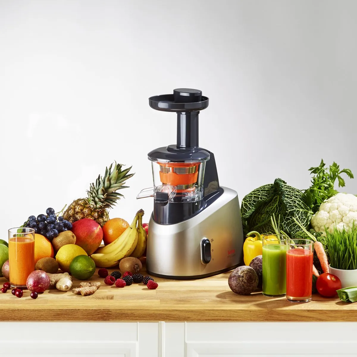 Tefal Infiny Juice ZC255B Slowjuicer - 200W - Zilver/grijs - afbeelding 6 van 6