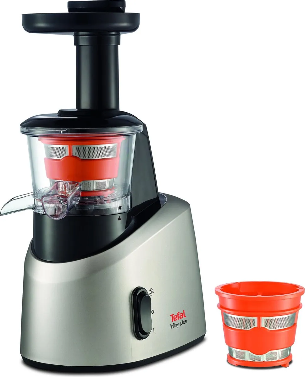 Tefal Infiny Juice ZC255B Slowjuicer - 200W - Zilver/grijs