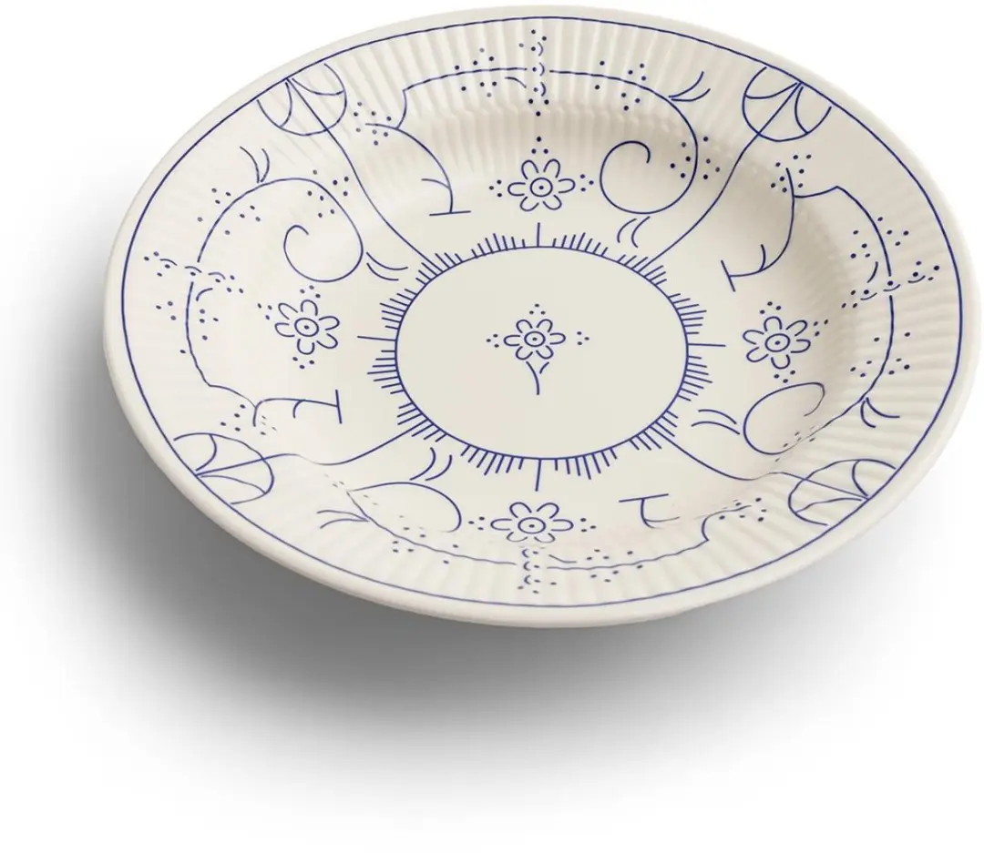 Royal Boch Copenhague Diep Bord - 6 Stuks Ø24,5cm Wit