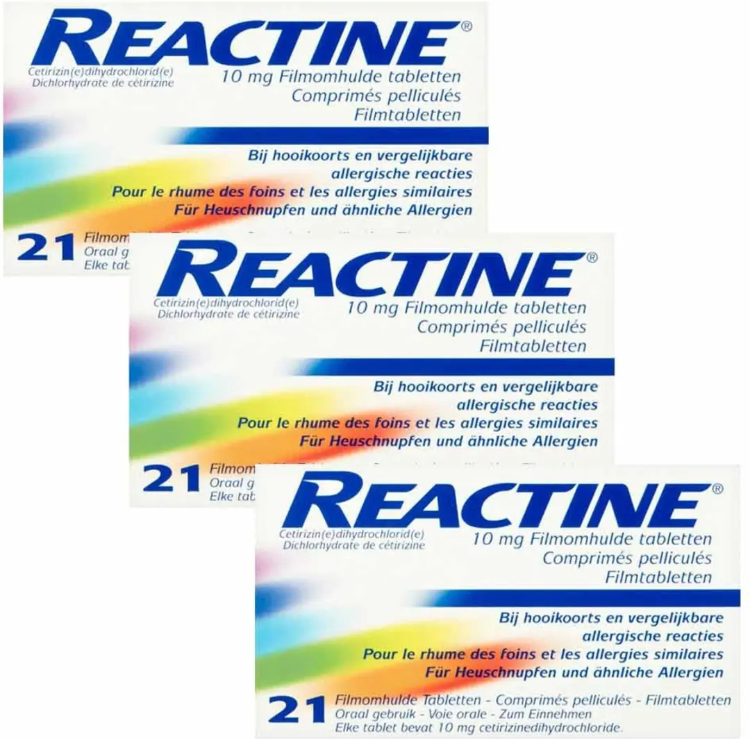Reactine Allergietabletten Cetirizine 10mg - 33 Stuks