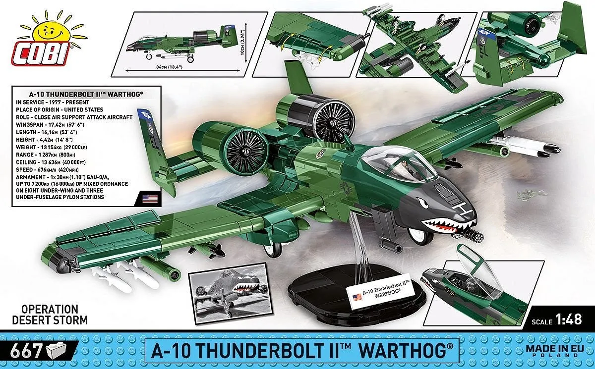 Cobi A10 Thunderbolt II COBI-5856 - 667 Onderdelen - Meerkleurig
