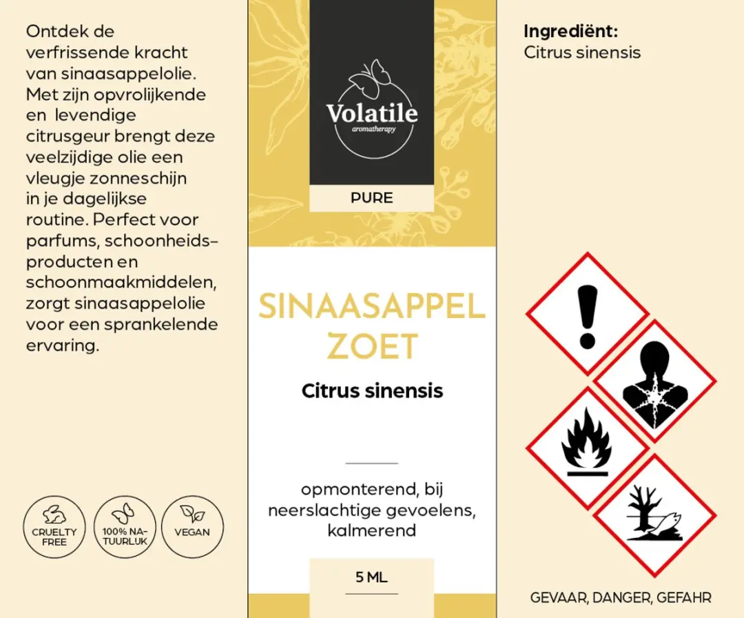 Volatile Sinaasappel Etherische Olie 5ml - 5 Stuks