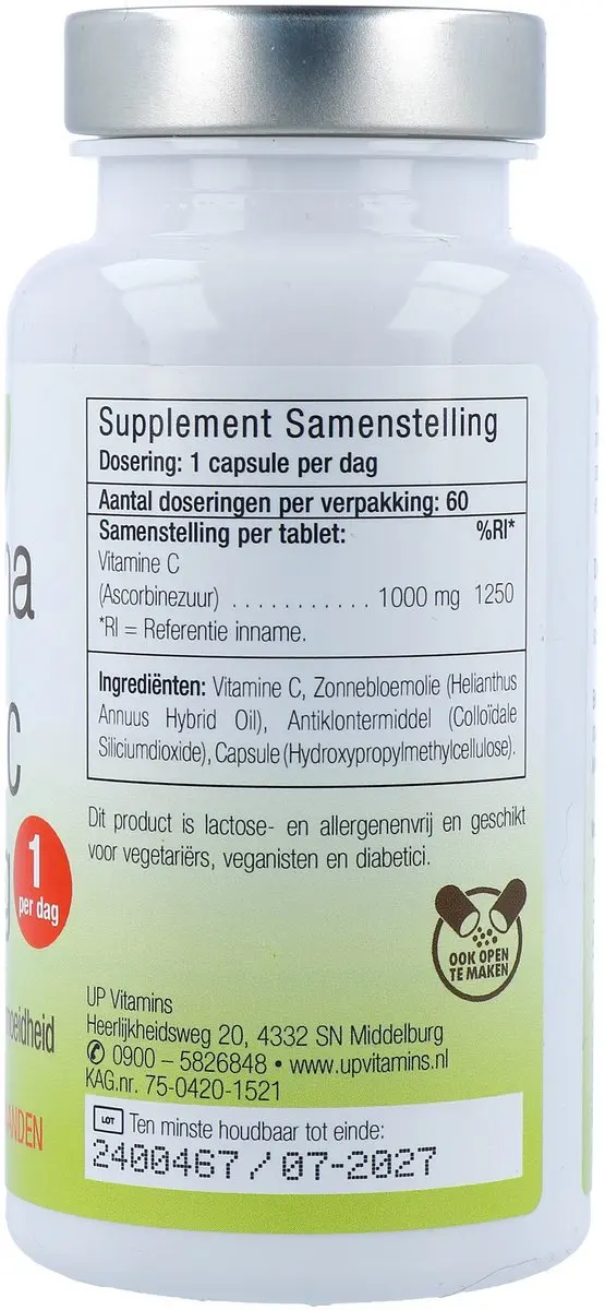 Unipharma Vitamine C 1000mg Capsules - 60 Stuks