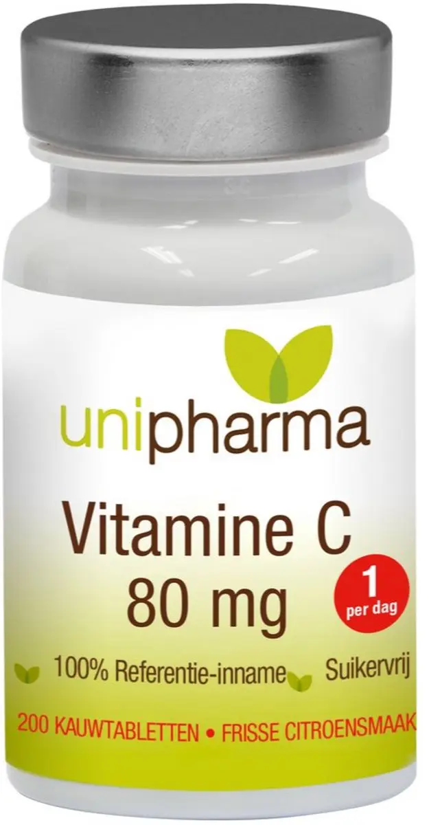 Unipharma Vitamine C 80mg Kauwtabletten - 200 Stuks
