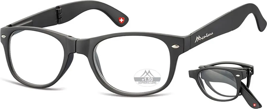 Montana Opvouwbare Leesbril Matzwart MFR61 +3.00