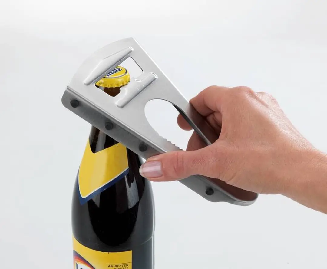 Wenko Roestvrijstaal 6-in-1 Multi Opener - Zwart/Zilver