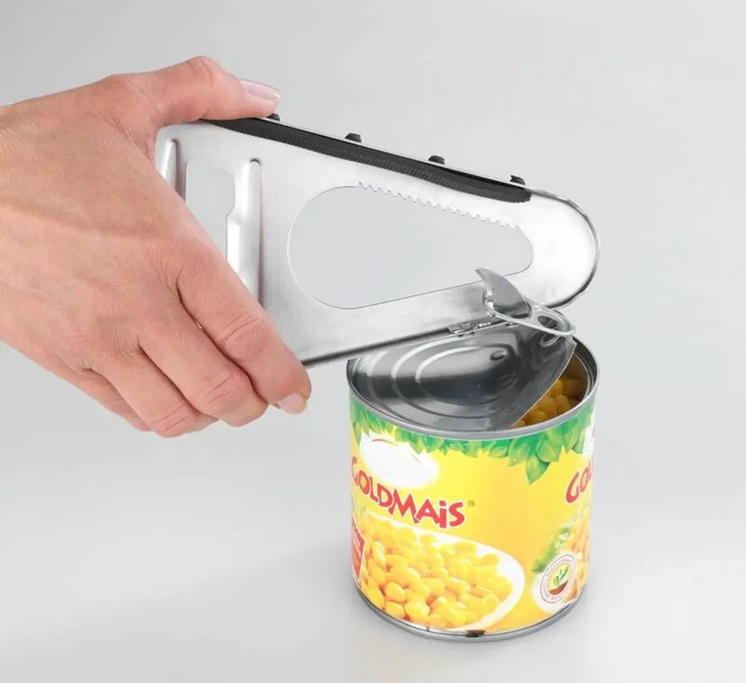 Wenko Roestvrijstaal 6-in-1 Multi Opener - Zwart/Zilver