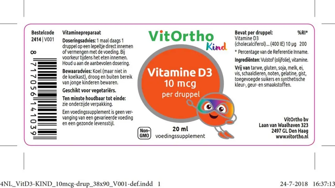 VitOrtho Vitamine D3 Kind 20ml
