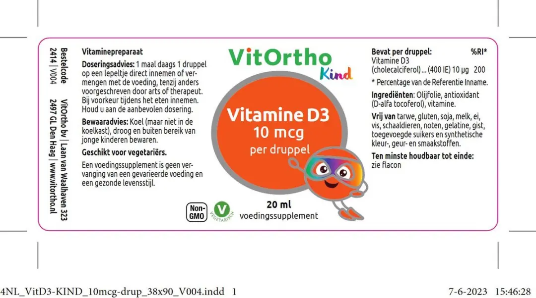 VitOrtho Vitamine D3 Kind 20ml