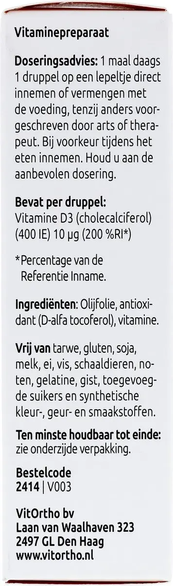 VitOrtho Vitamine D3 Kind 20ml