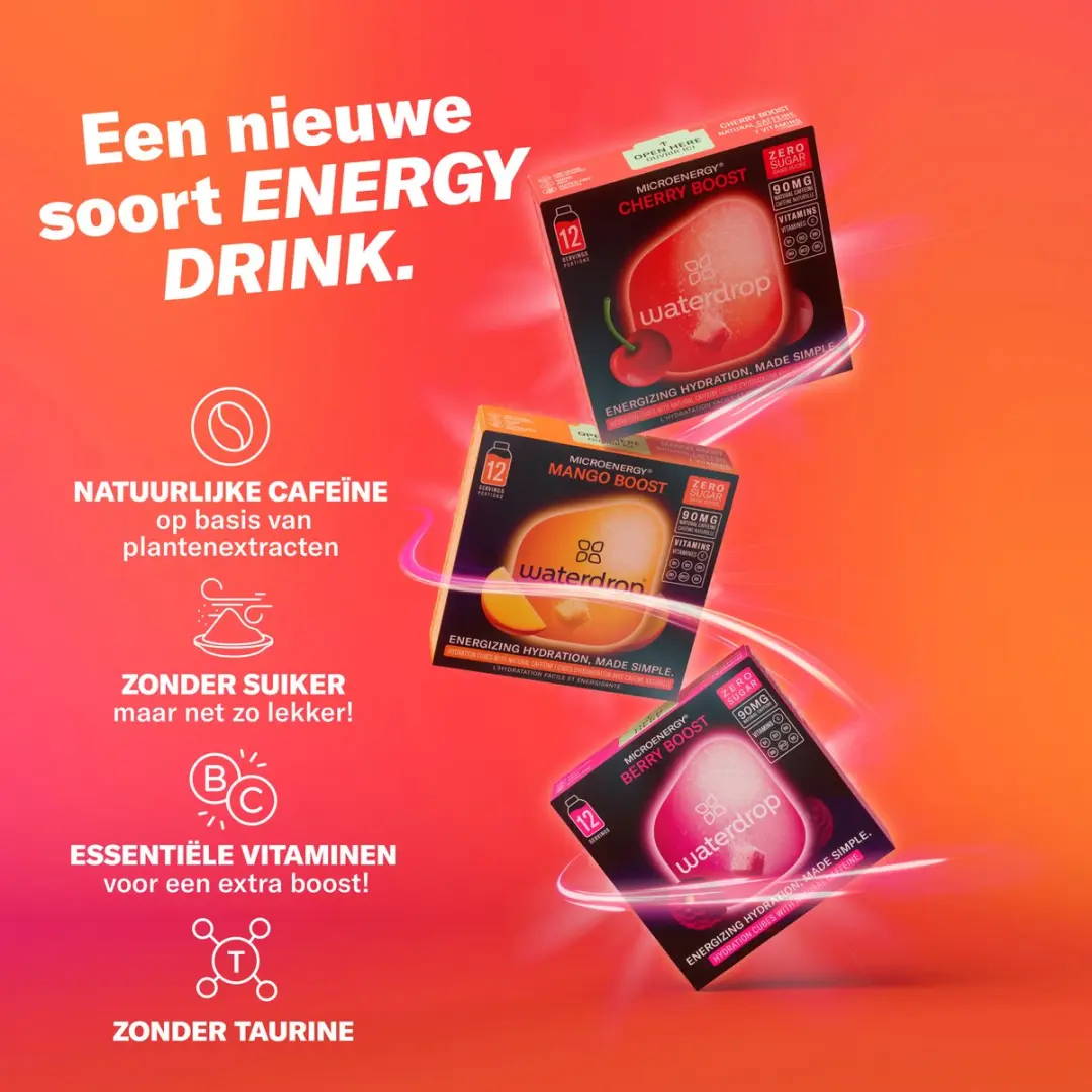 Waterdrop Energy Drink Kersensmaak - 36 Bruistabletten 72g