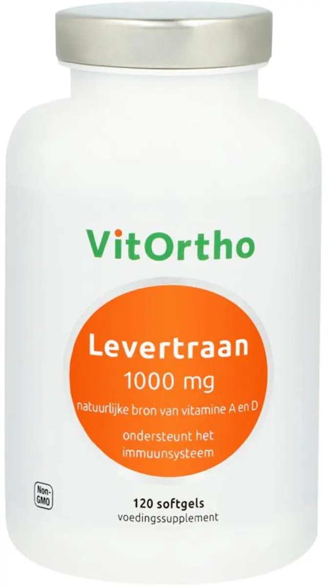 VitOrtho Levertraan 1000mg Softgels - 120 Stuks