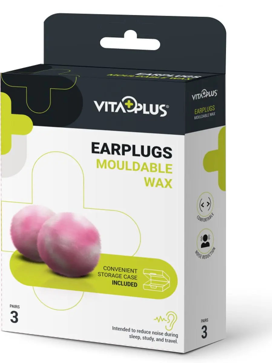 Vitaplus Earplugs Mouldable Wax - 6 Stuks - Roze