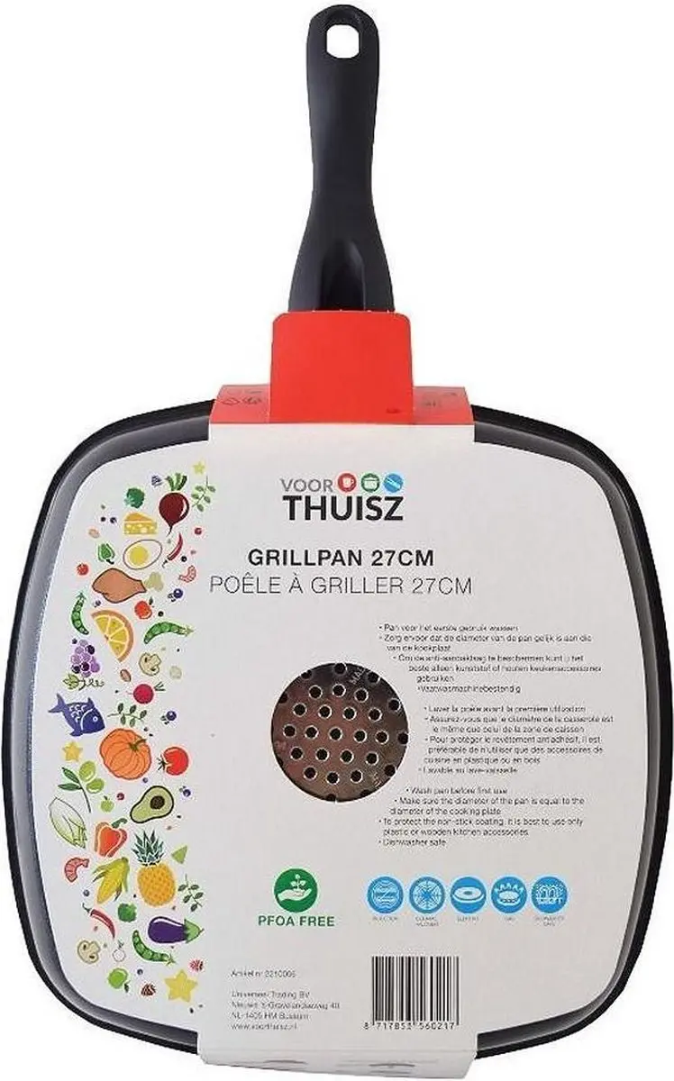 Voor Thuisz Como Grillpan 27cm - Blauw
