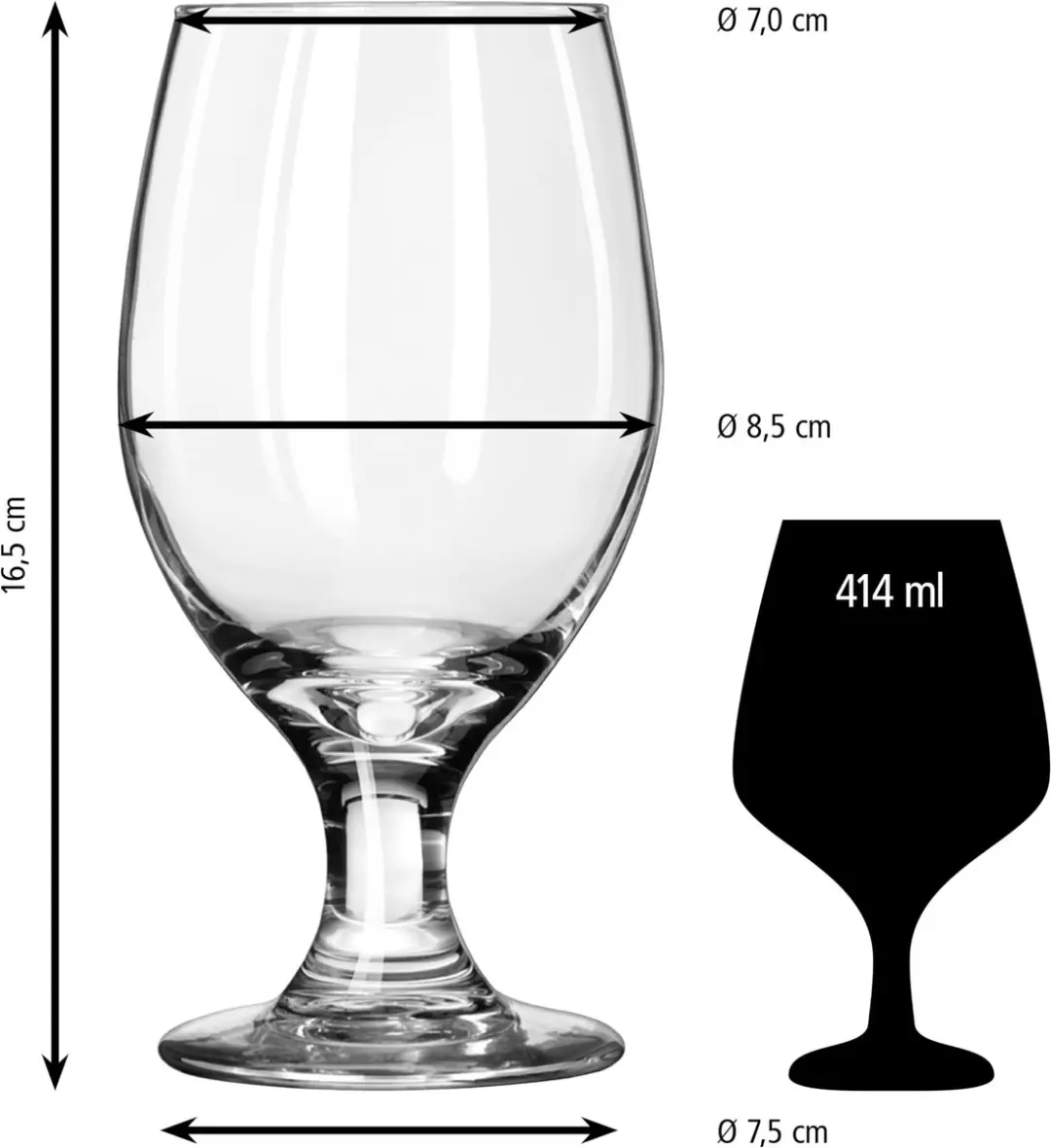 Libbey Perception Wijnglazen 414ml - Helder Glas - 12 Stuks
