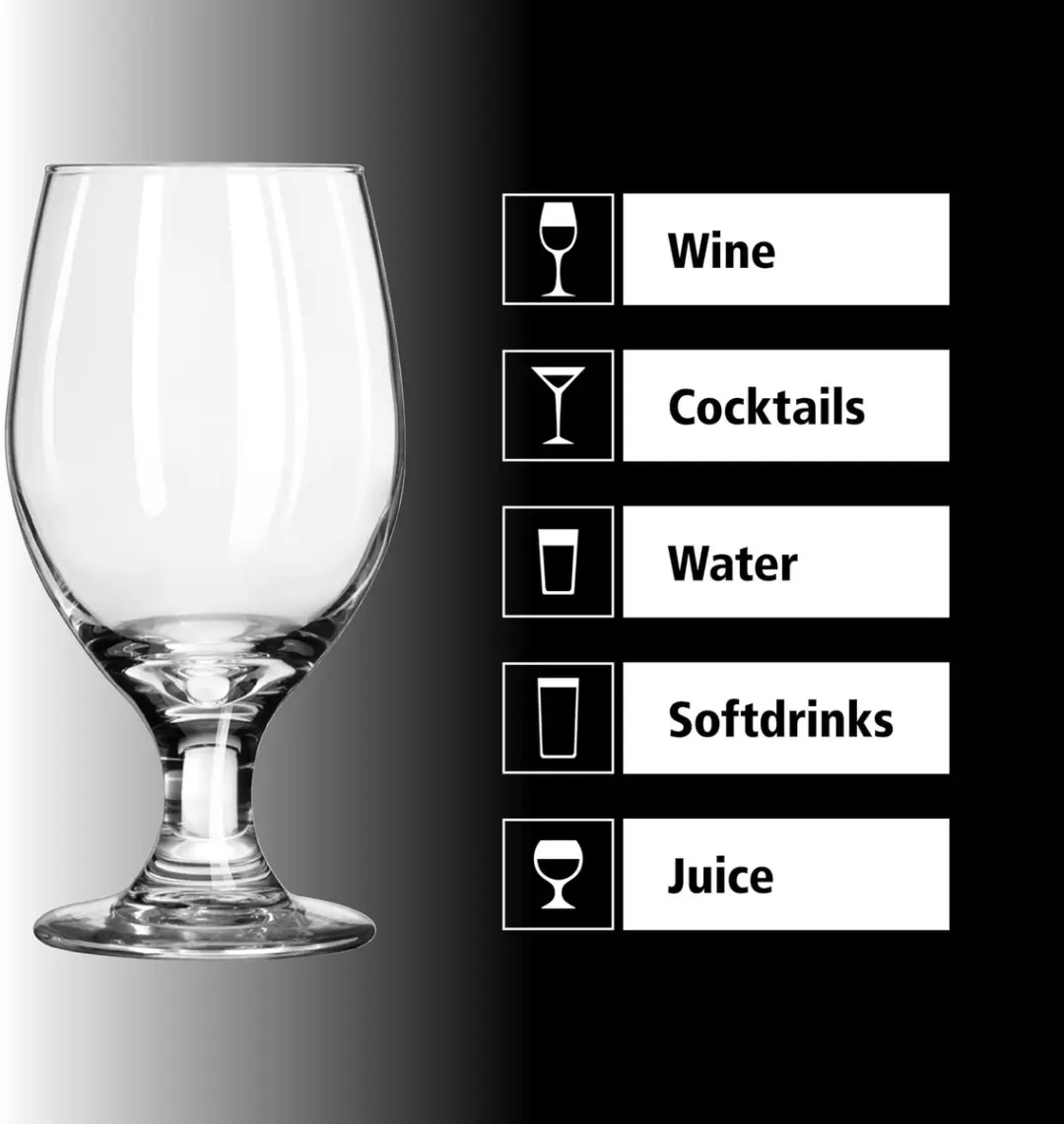 Libbey Perception Wijnglazen 414ml - Helder Glas - 12 Stuks