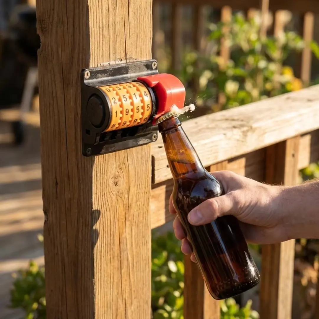 RedParrot Bierflesopener met Teller - Zwart